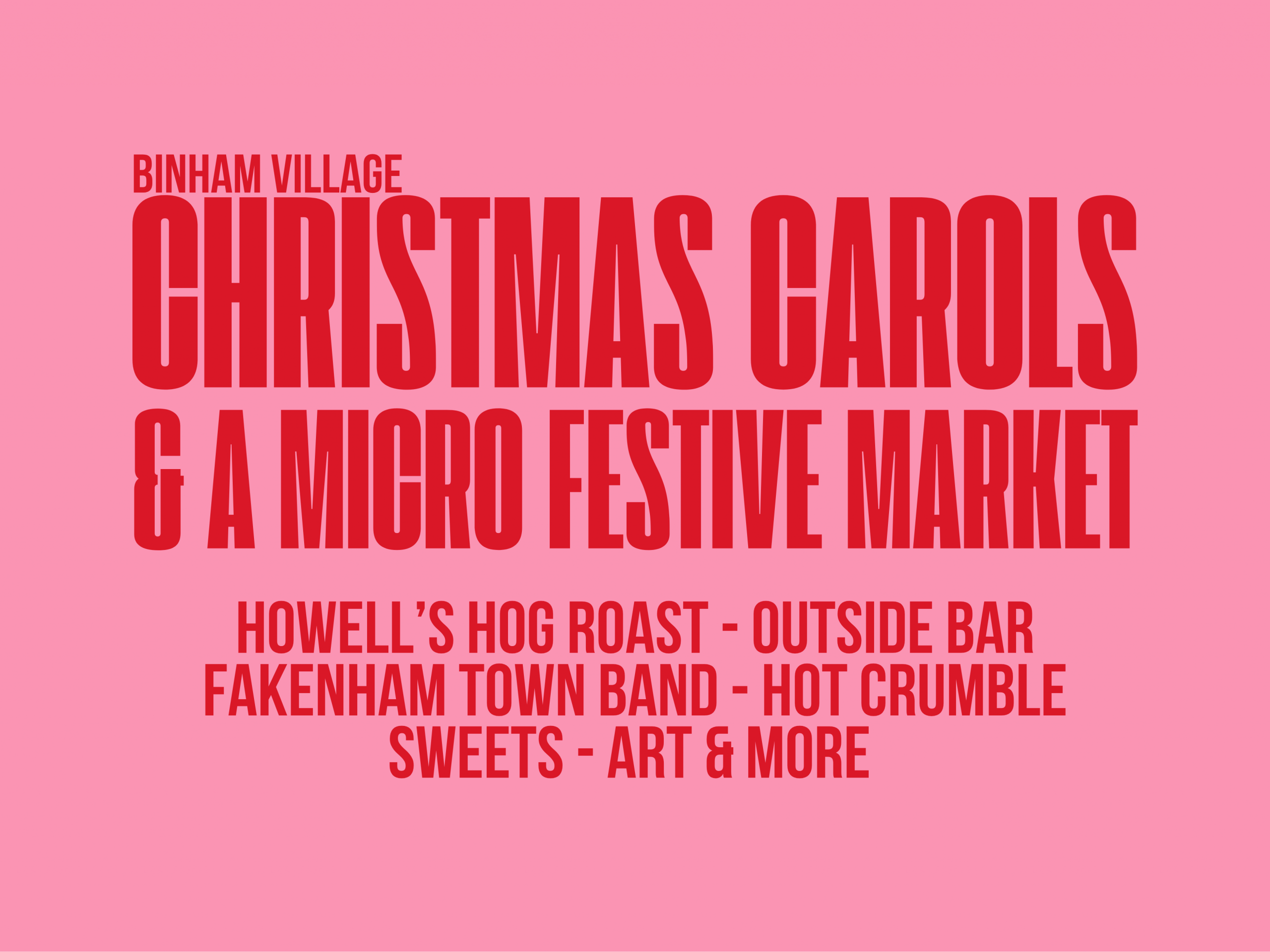 Christmas Carols & Mini Market